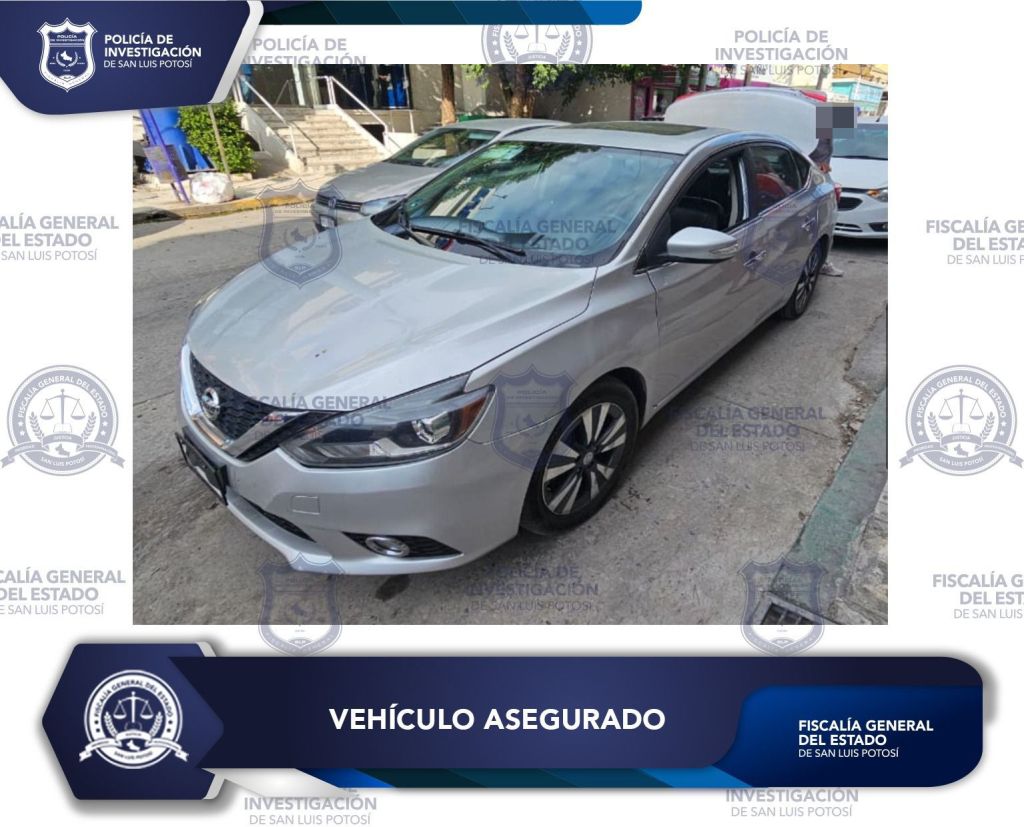 EN CIUDAD VALLES, POLICÍA INVESTIGADORA ASEGURA AUTOMÓVIL CON REPORTE DE&nbsp;ROBO