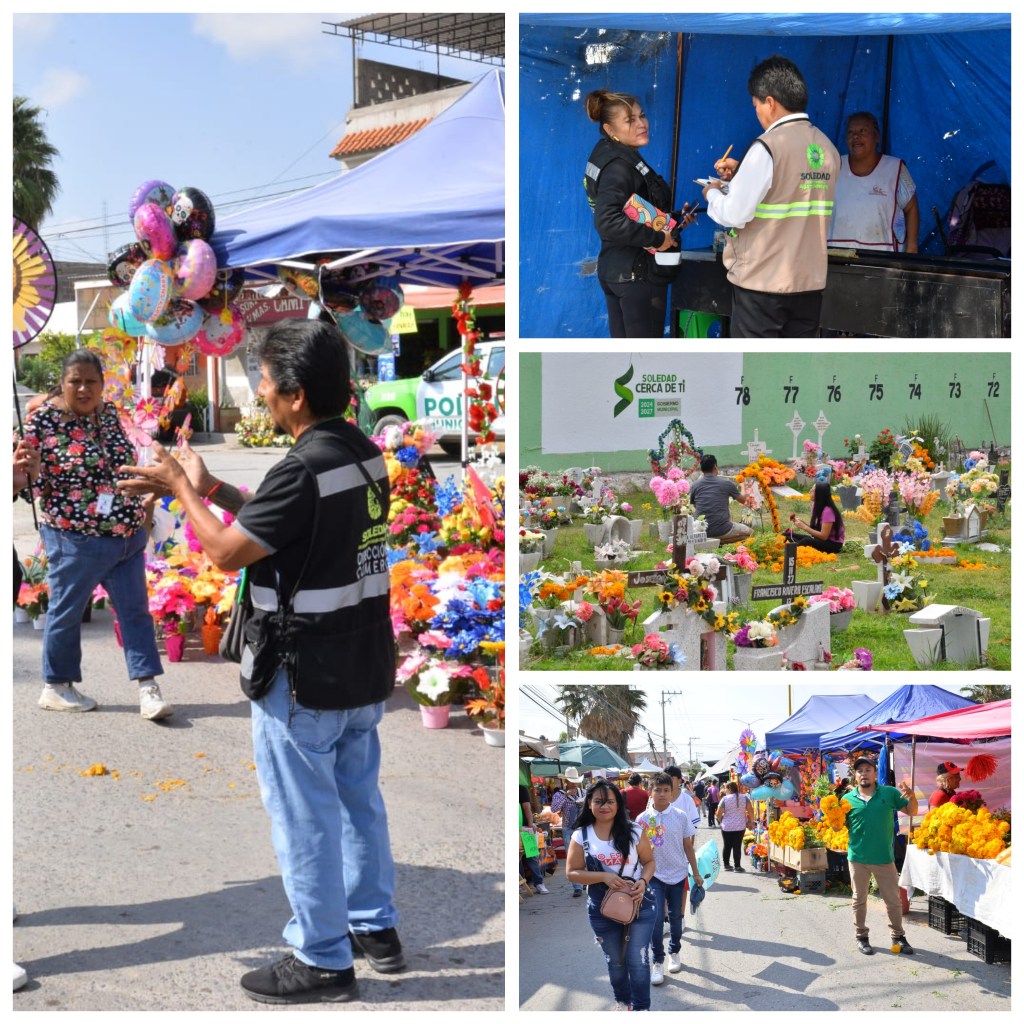 AYUNTAMIENTO DE SOLEDAD SUPERVISA ACTIVIDAD COMERCIAL EN PANTEONES DURANTE DÍA DE&nbsp;MUERTOS