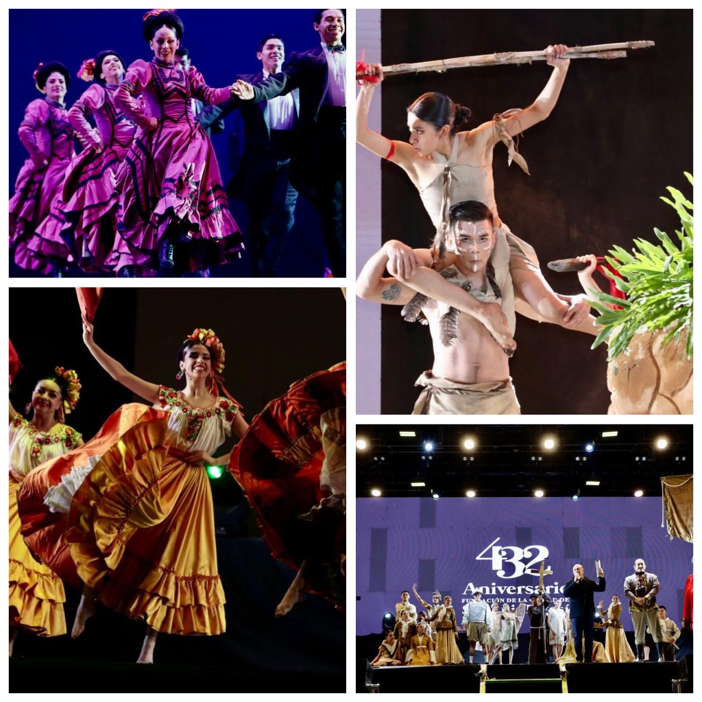 En el 432 aniversario de San Luis Capital, el Ballet Folklórico de Amalia Hernández deleitó a una repleta plaza de&nbsp;Fundadores