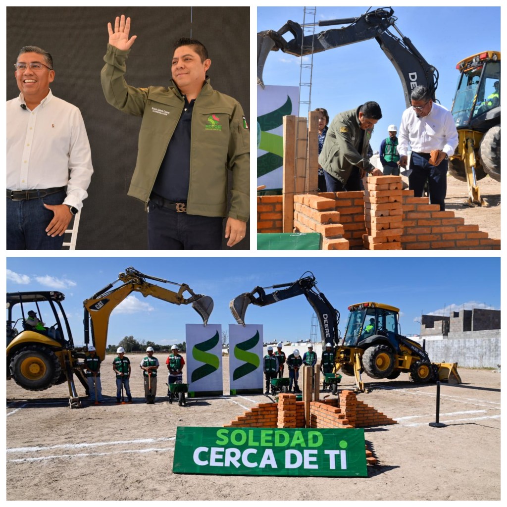 JUAN MANUEL NAVARRO Y RICARDO GALLARDO REFRENDAN GOBIERNOS CERCANOS A LA GENTE; INICIAN CONSTRUCCIÓN DE SECUNDARIA EN VALLE DE LA&nbsp;PALMA