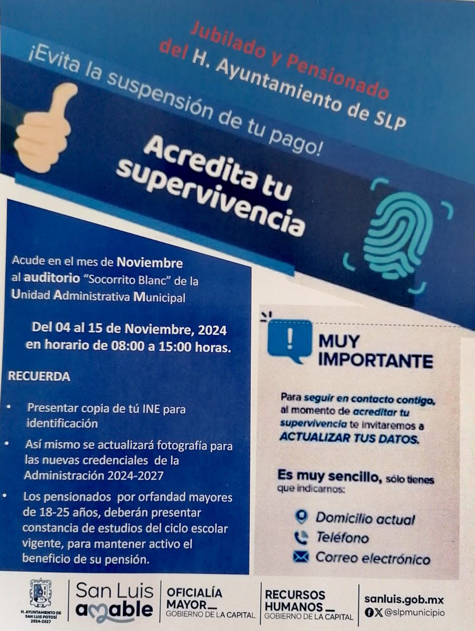 Iniciará Gobierno de la Capital actualización de personal municipal jubilado y&nbsp;pensionado