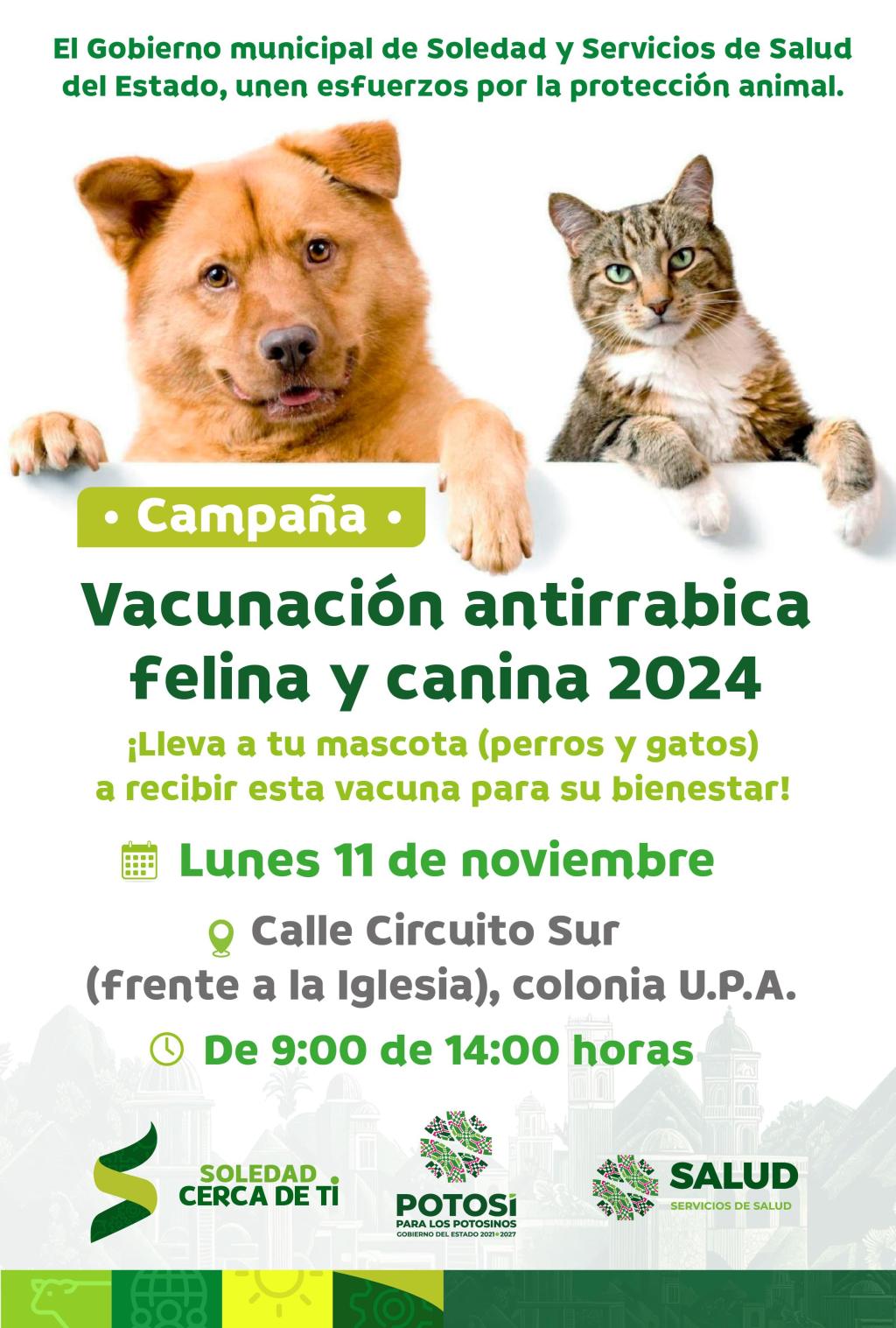ECOLOGÍA DE SOLEDAD INVITA A JORNADA GRATUITA DE VACUNACIÓN ANTIRRÁBICA EN EL&nbsp;MUNICIPIO
