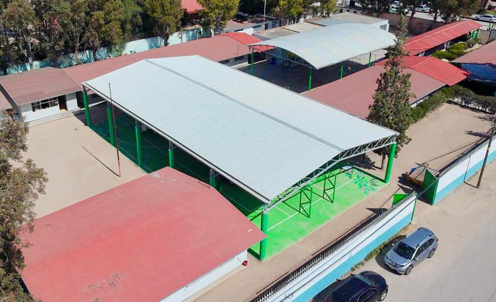 TECHADO RECIÉN INAUGURADO EN PRIMARIA DE RANCHO NUEVO EN SOLEDAD, DA SEGURIDAD Y BIENESTAR A LOS ALUMNOS: PADRES DE&nbsp;FAMILIA