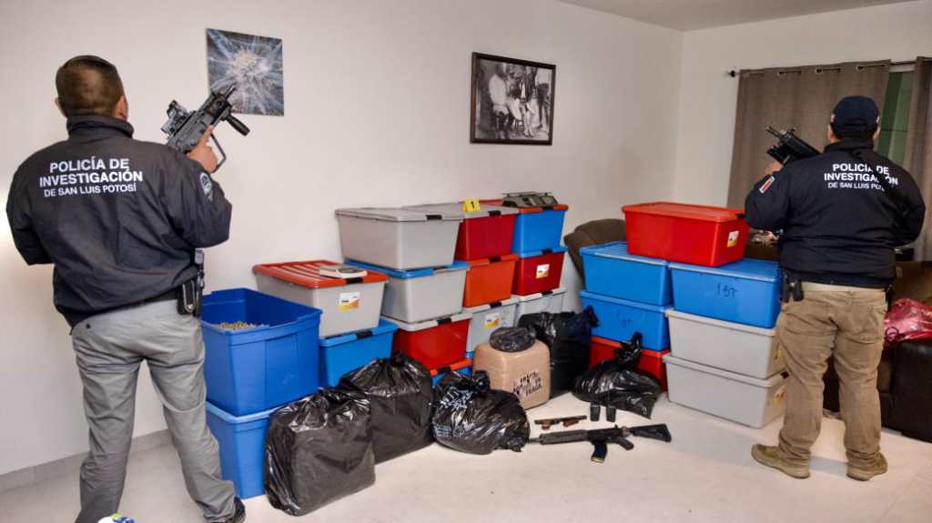 CATEO EN VILLA DE POZOS: FGESLP ASEGURA CERCA DE 150 KILOS DE DROGA Y ARMAS DE&nbsp;FUEGO