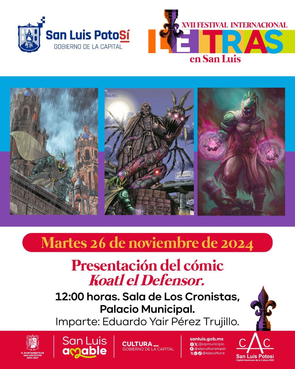Se presentará el Cómic Potosino “Koatl El Defensor”, en el marco del Festival Internacional Letras en San&nbsp;Luis