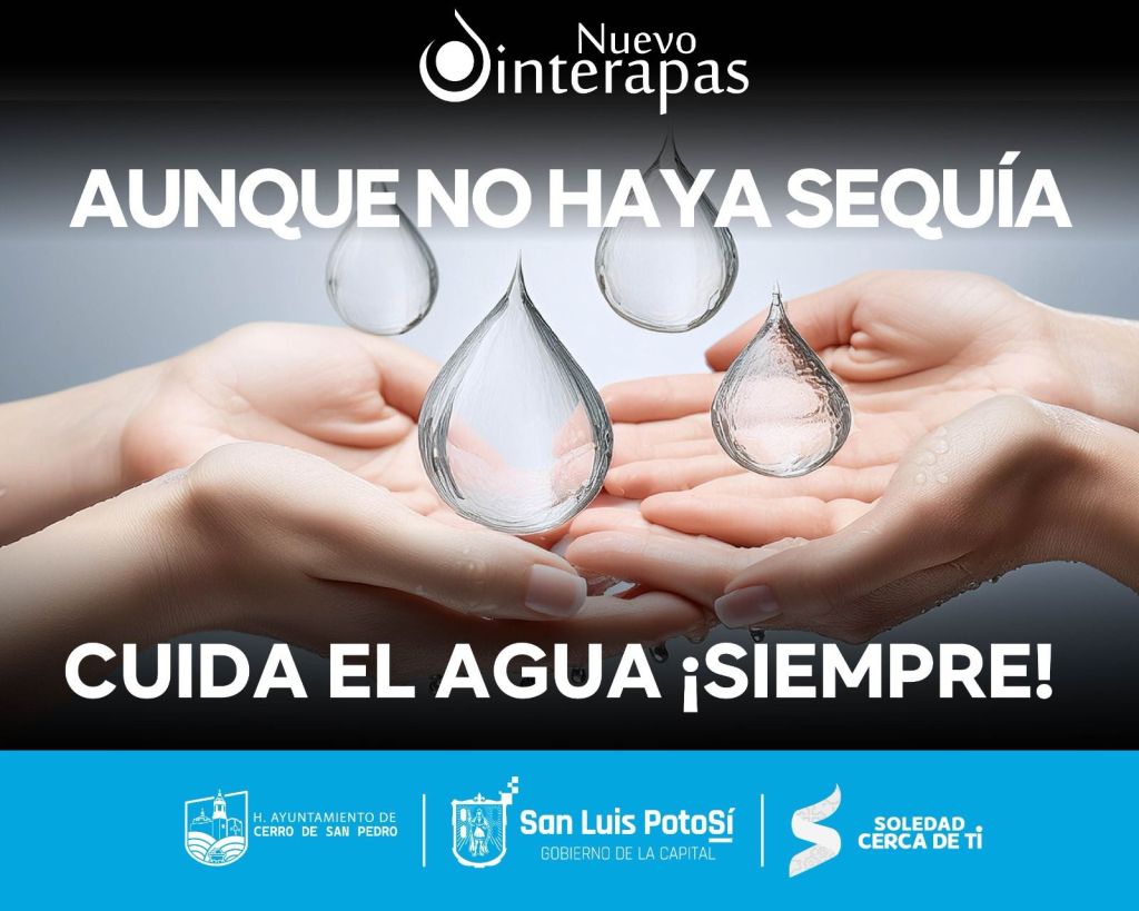 Interapas mantiene campaña de cuidado del agua para promover el cambio de hábitos en el&nbsp;hogar