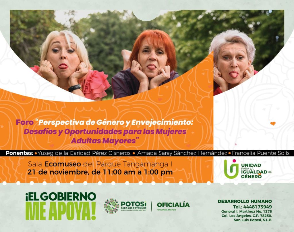 INVITA EL ESTADO A FORO SOBRE PERSPECTIVA DE GÉNERO Y&nbsp;ENVEJECIMIENTO