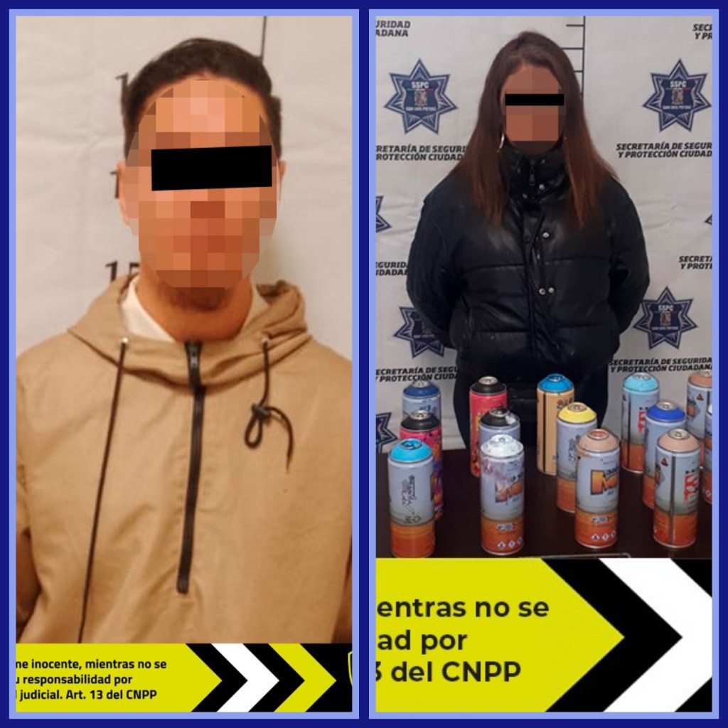 Detienen a grafiteros que rayaba el Histórico