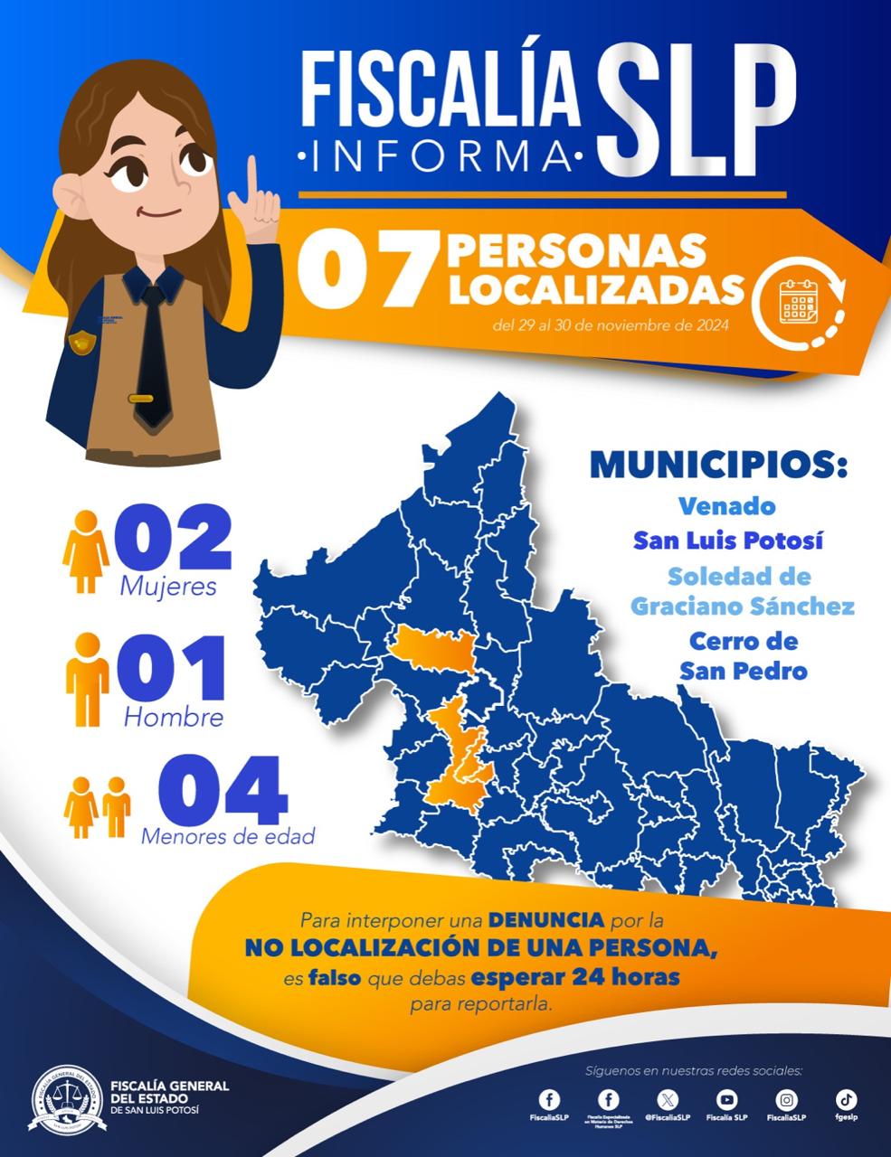 FISCALÍA LOCALIZA A 7 PERSONAS QUE CONTABAN CON FICHA DE&nbsp;BÚSQUEDA