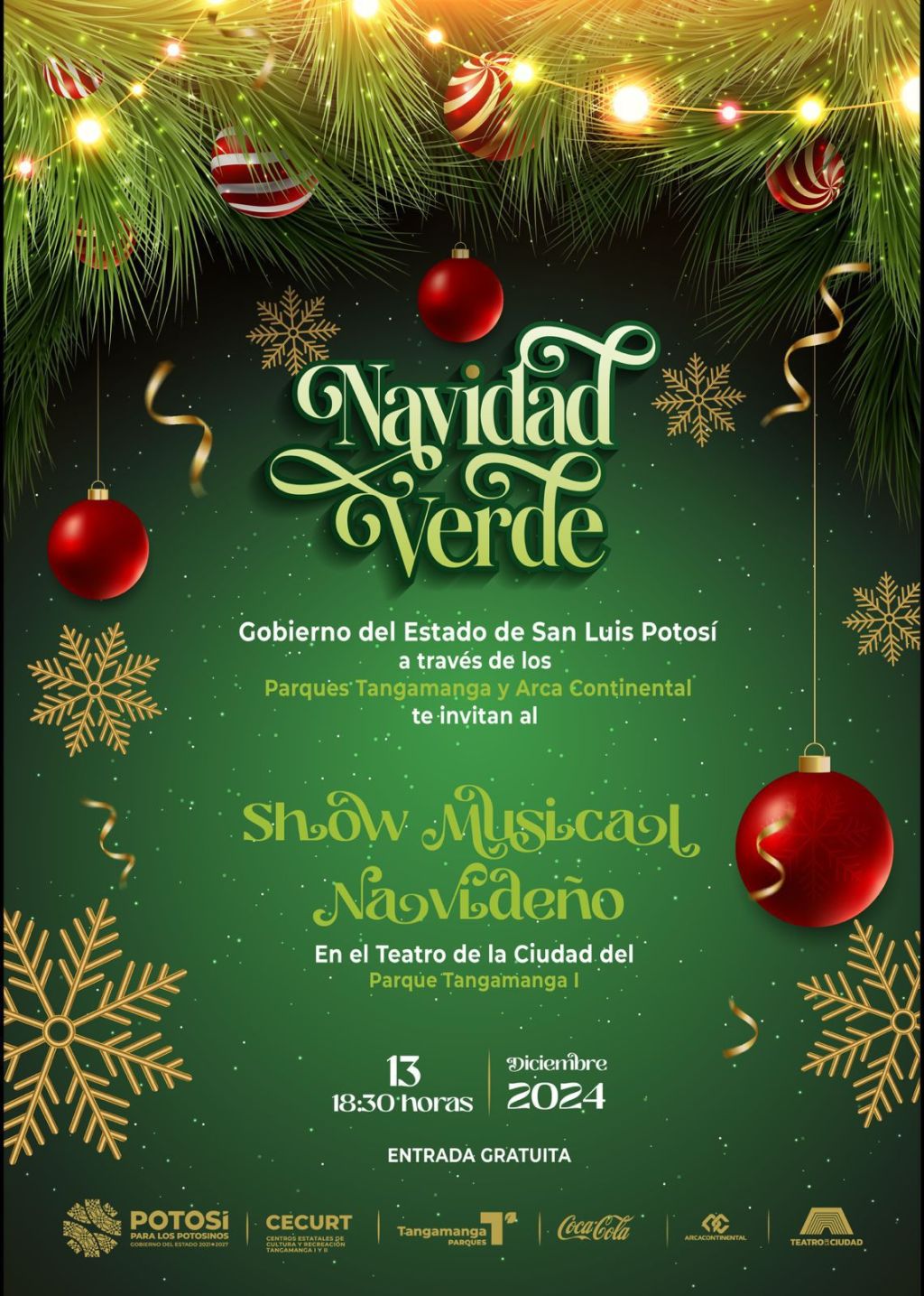 GOBIERNO ESTATAL CELEBRA LA NAVIDAD CON ESPECTÁCULO GRATUITO EN EL TANGAMANGA&nbsp;I