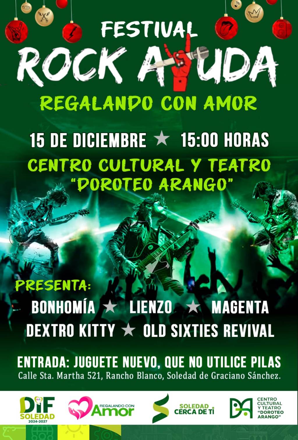 CONCIERTO «ROCK AYUDA» EN SOLEDAD DARÁ ALEGRÍA DE NIÑOS Y NIÑAS&nbsp;VULNERABLES