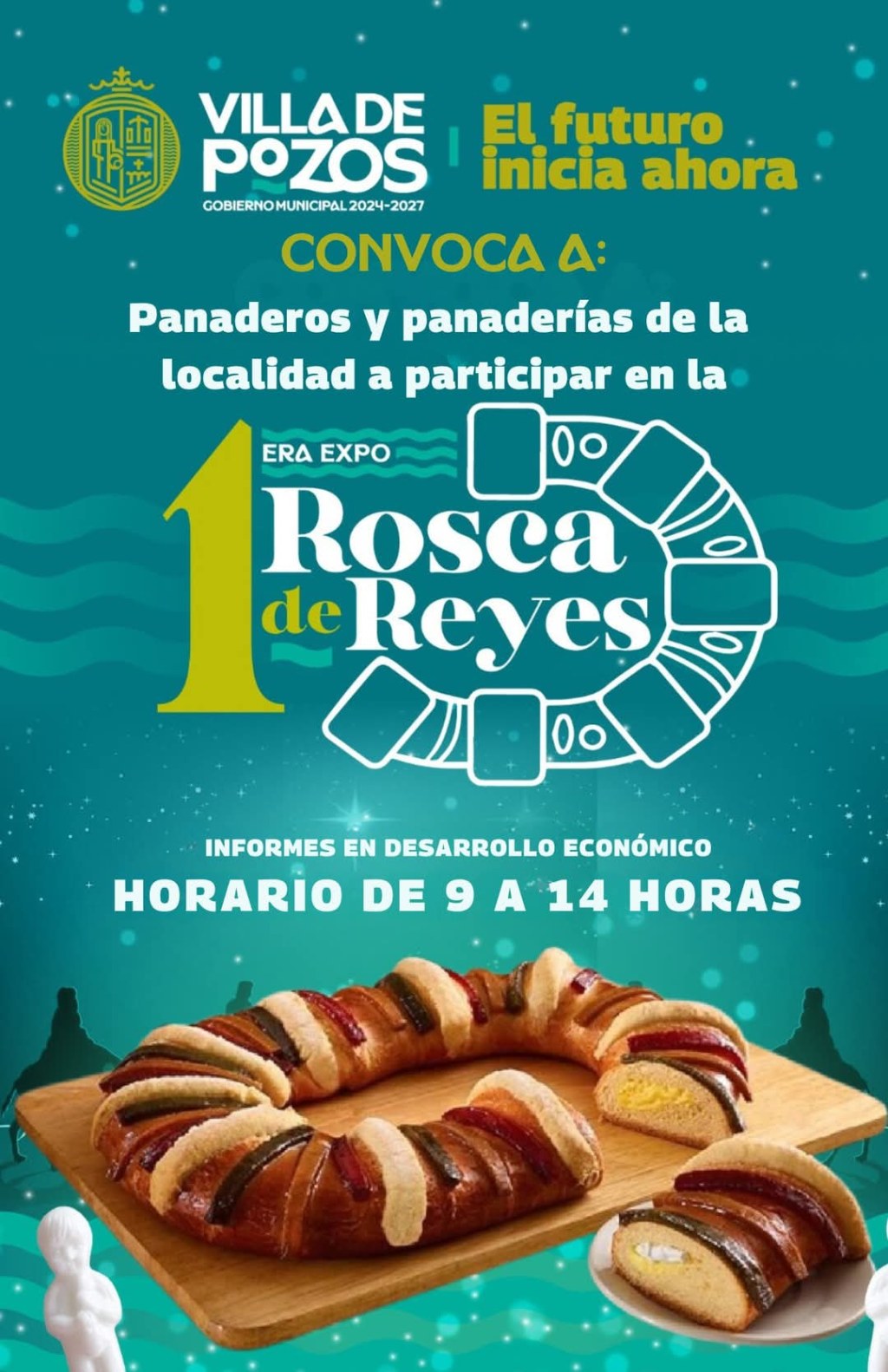 VILLA DE POZOS CONVOCA A PANADERÍAS Y PANADEROS A PARTICIPAR EN LA 1ª EXPO ROSCA DE&nbsp;REYES