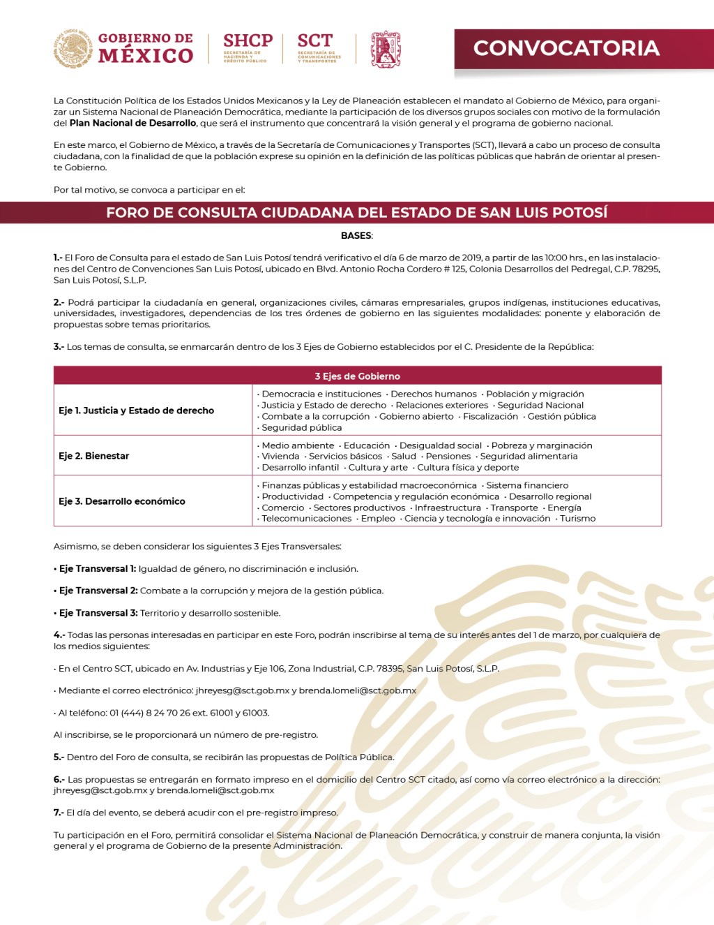 TODO LISTO EN JALISCO Y SAN LUIS POTOSÍ PARA CELEBRAR LOS FOROS DE CONSULTA CIUDADANA SOBRE PLAN NACIONAL DE DESARROLLO 2025-2030&nbsp;SICT