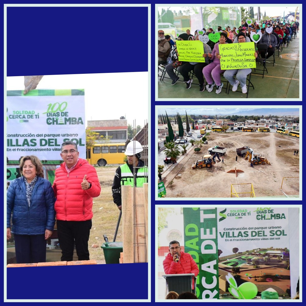 JUAN MANUEL NAVARRO ARRANCA CONSTRUCCIÓN DE NUEVO PARQUE URBANO Y PURIFICADORA DE AGUA&nbsp;GRATUITA