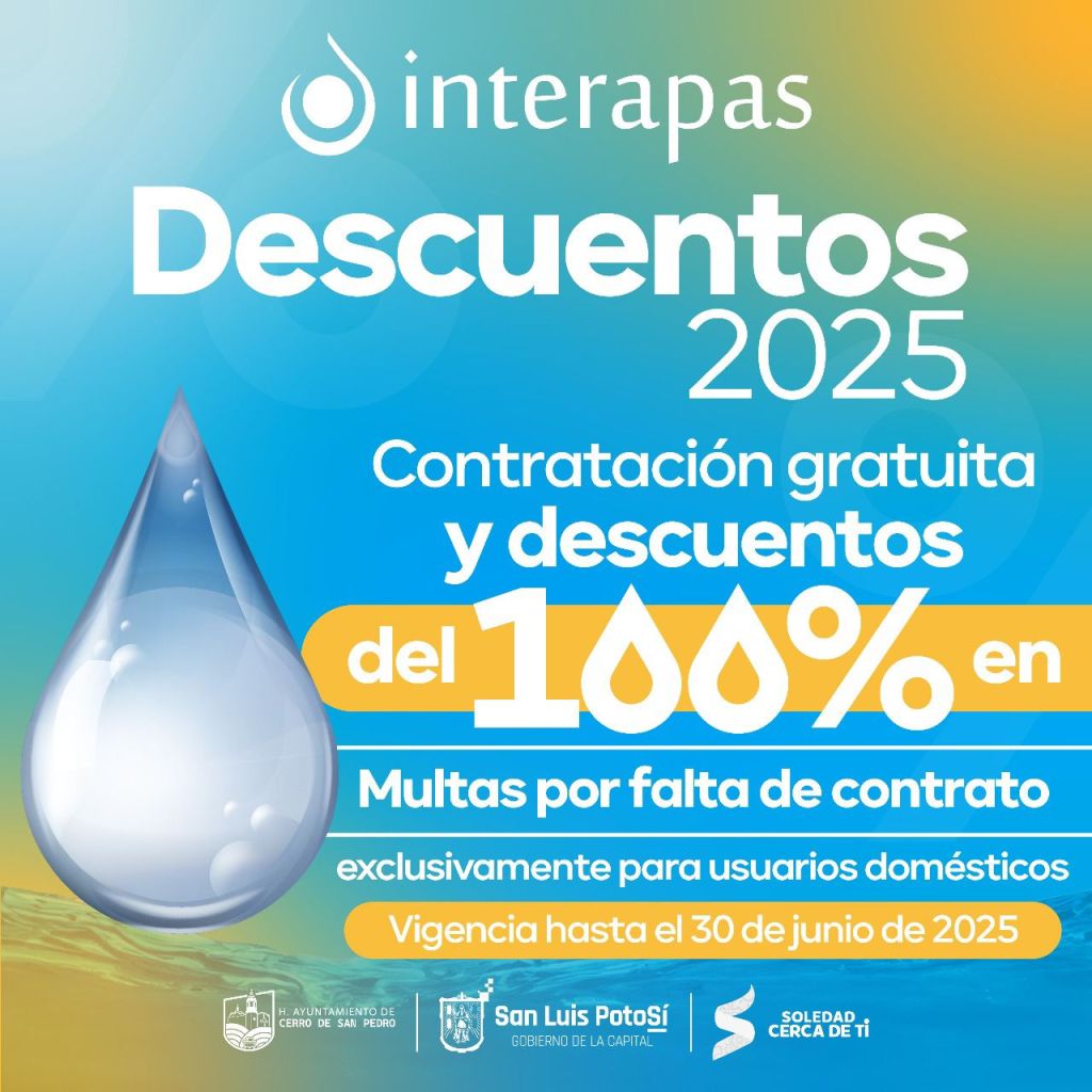 Hasta junio de este año, Interapas ofrece contratación gratuita y descuentos en multas por falta de&nbsp;contrato