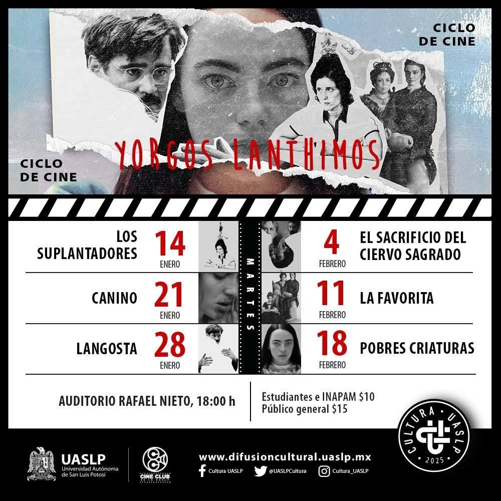 CineClub UASLP arranca ciclo dedicado al director Yorgos Lanthimos
