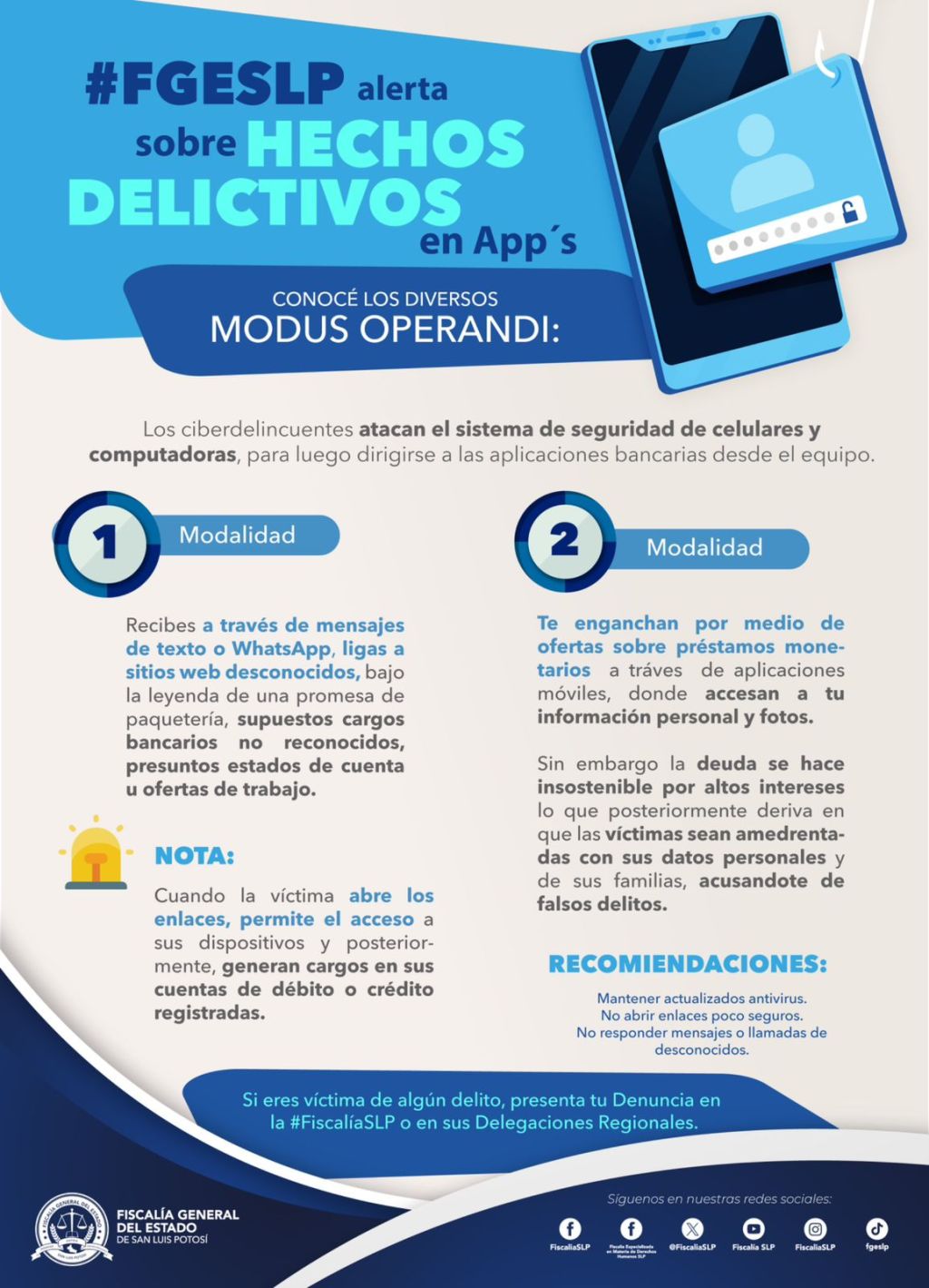 FISCALÍA INVESTIGA HECHOS DELICTIV@S COMETIDOS A TRAVÉS DE APLICACIONES DIGITALES