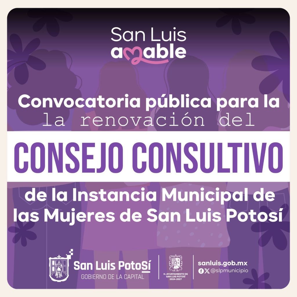 Invitan a las potosinas a sumarse al Consejo Consultivo de la Instancia Municipal de las&nbsp;Mujeres