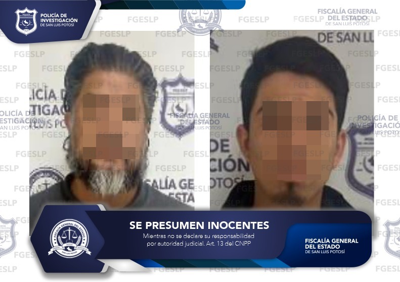 PAR DE HOMBRES TERMINAN DETENIDOS POR FGESLP, TRAS POSEER UN VEHÍCULO ROBADO