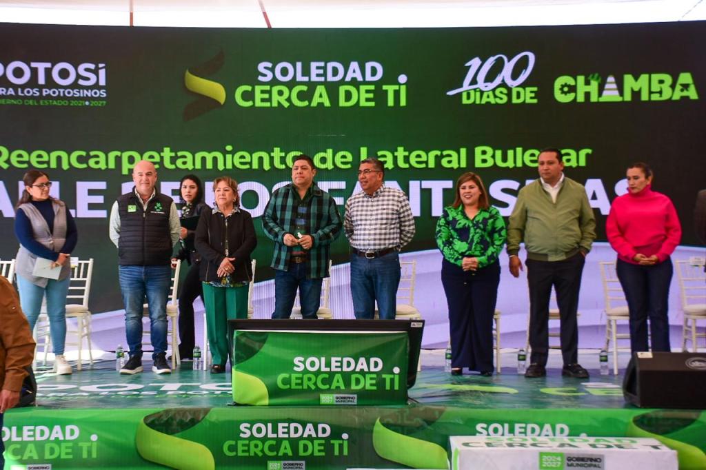 JUAN MANUEL NAVARRO Y RICARDO GALLARDO ENTREGAN A LOS SOLEDENSES LA REHABILITACIÓN DEL BULEVAR VALLE DE LOS&nbsp;FANTASMAS