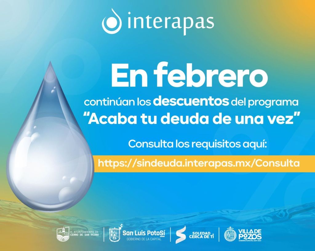 En febrero, continúan los descuentos del 30 al 50 por ciento con el programa “Acaba tu deuda de una&nbsp;vez”