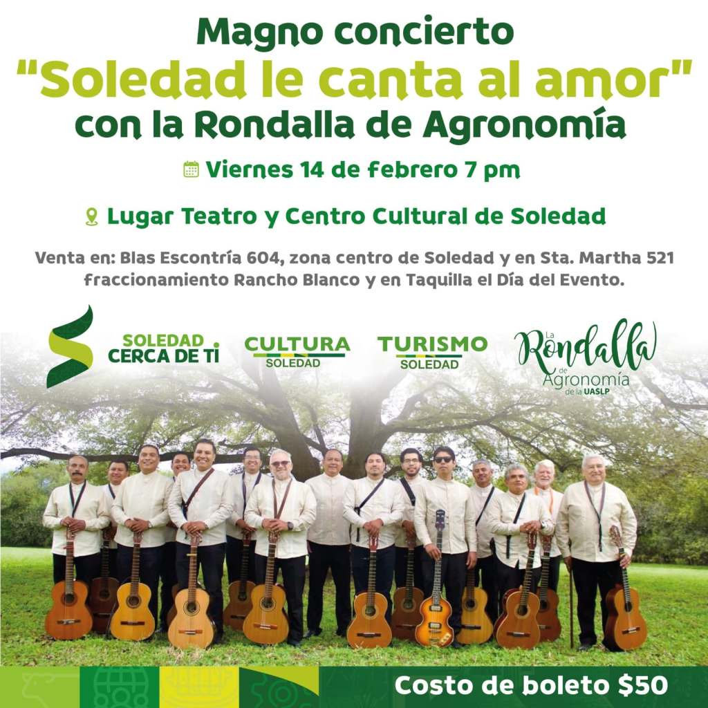 SOLEDAD LE CANTA AL AMOR»: CONCIERTO DE RONDALLA ESTE DÍA DE SAN&nbsp;VALENTÍN