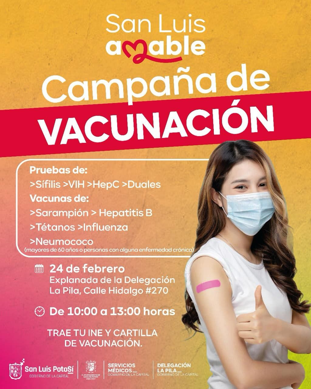 Campaña de Vacunación del Gobierno Municipal llega a la Delegación La&nbsp;Pila