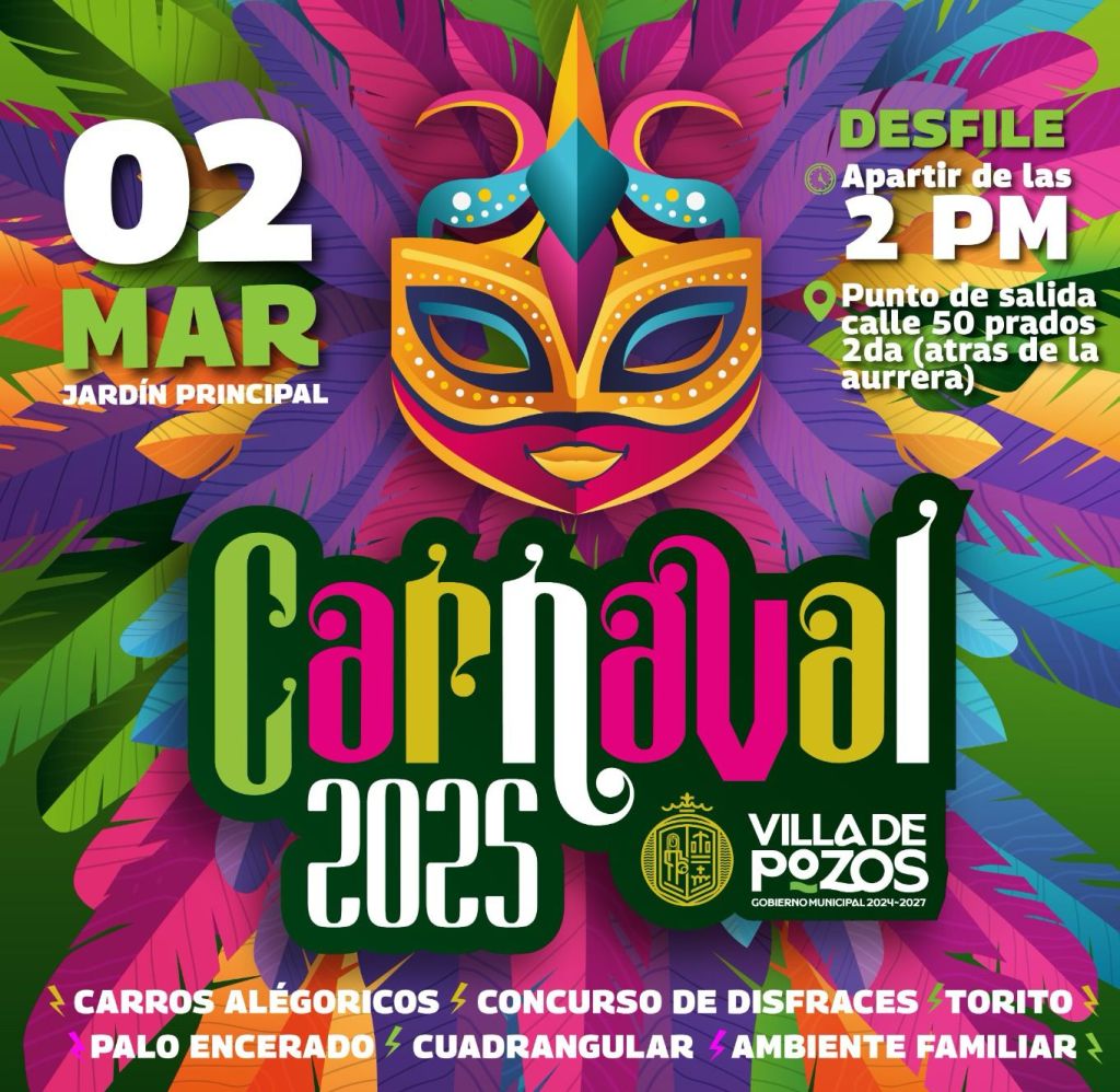 INVITA VILLA DE POZOS AL PRIMER CARNAVAL EN EL&nbsp;MUNICIPIO