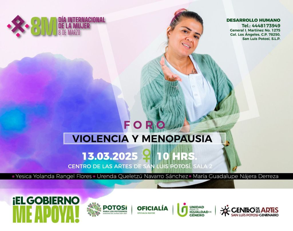 PODER EJECUTIVO REALIZARÁ FORO SOBRE VIOLENCIA Y MENOPAUSIA