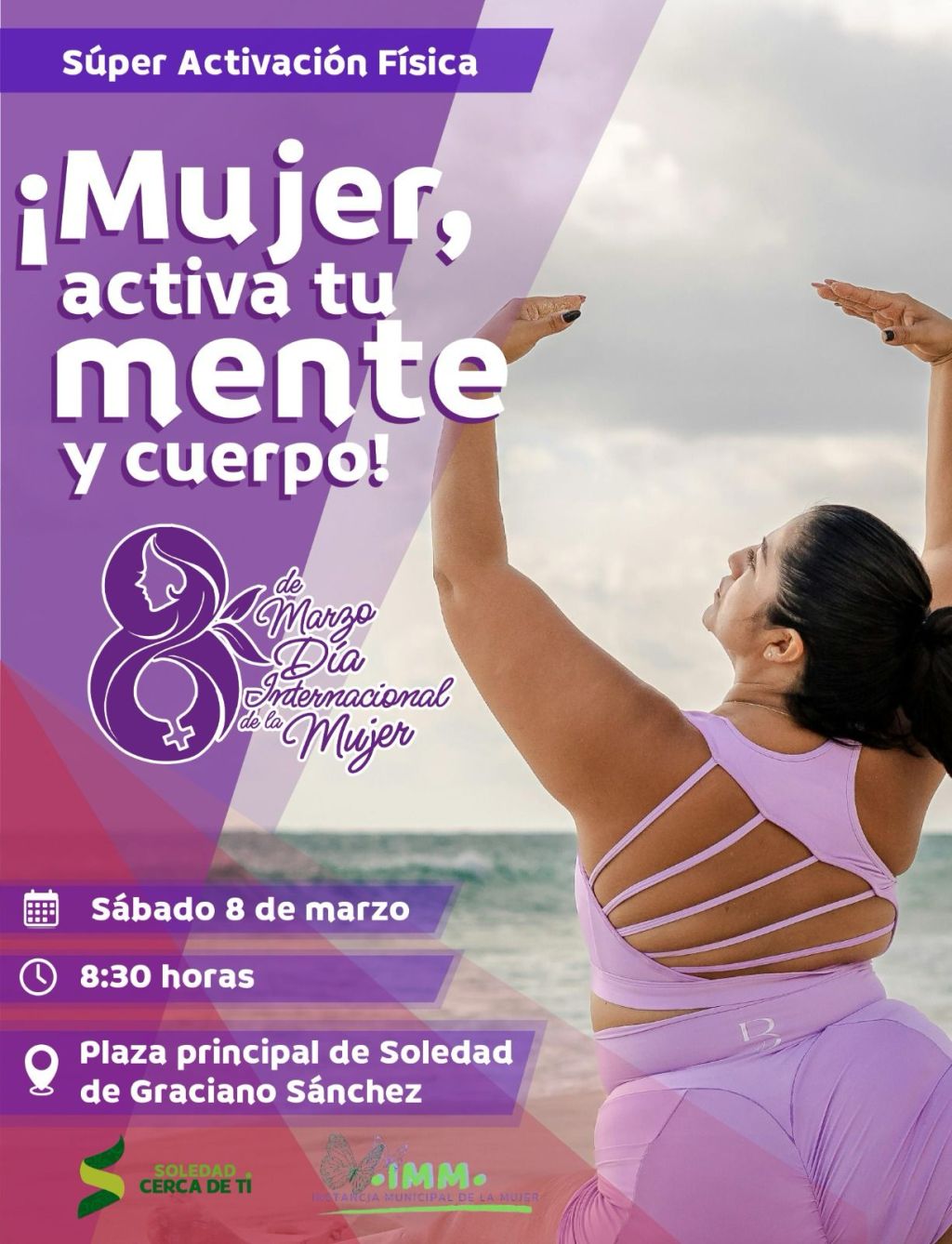 EN EL MARCO DEL 8M, AYUNTAMIENTO DE SOLEDAD REALIZARÁ MEGA ACTIVACIÓN FÍSICA E INVITA A&nbsp;PARTICIPAR