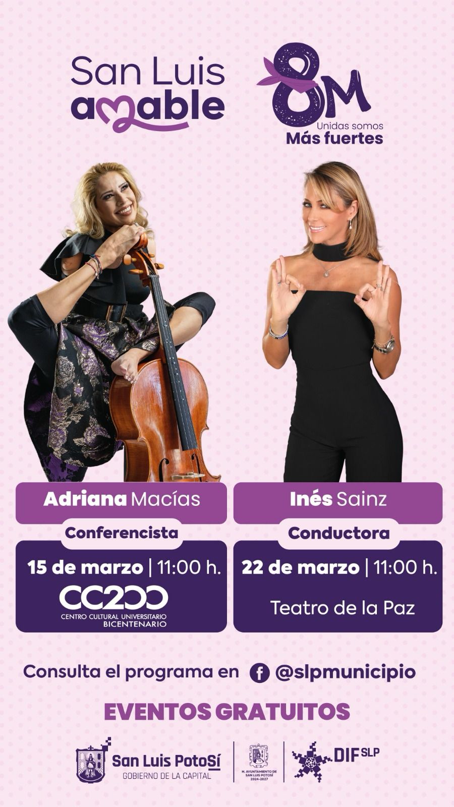 Adriana Macías e Inés Sáinz ofrecerán conferencias magistrales por el 8M en San Luis&nbsp;Capital