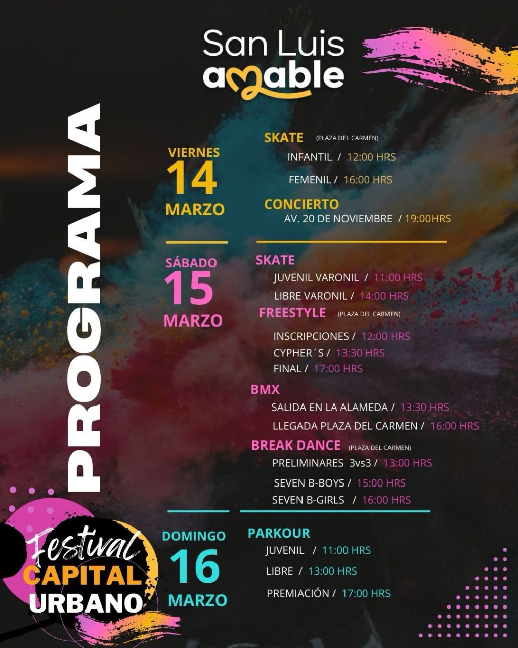 Festival Capital Urbano inicia este viernes en San Luis Capital