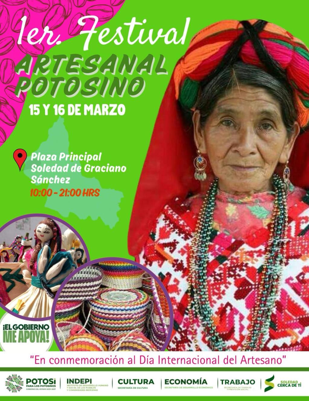 ESTE SÁBADO Y DOMINGO, EN SOLEDAD EL PRIMER FESTIVAL ARTESANAL&nbsp;POTOSINO