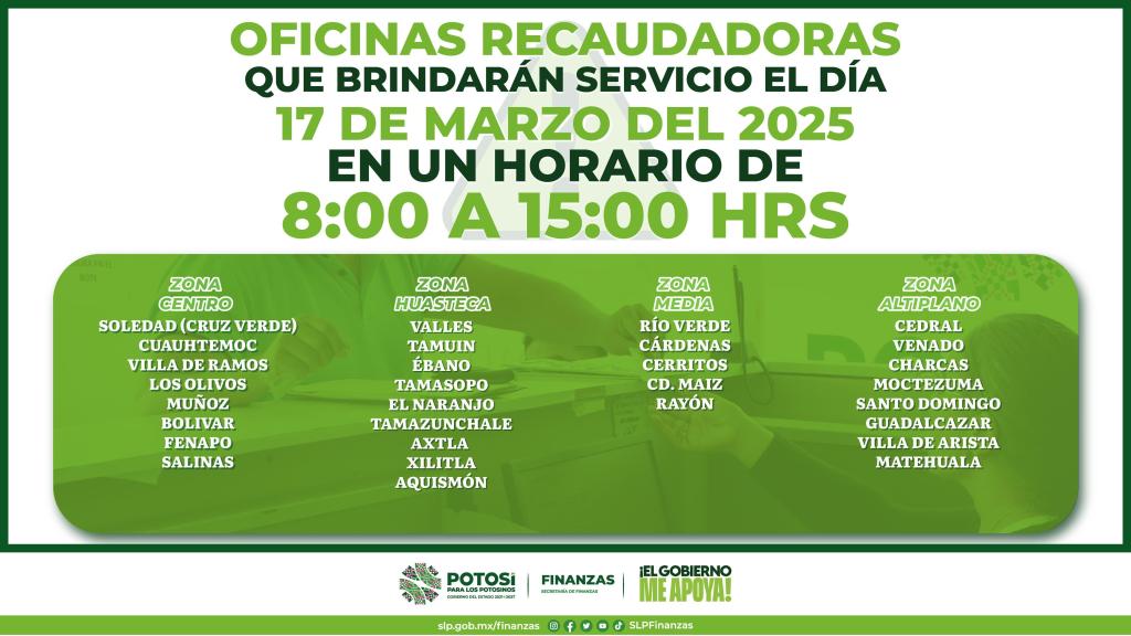 GARANTIZADA ATENCIÓN EN RECAUDADORAS DURANTE DÍA INHÁBIL