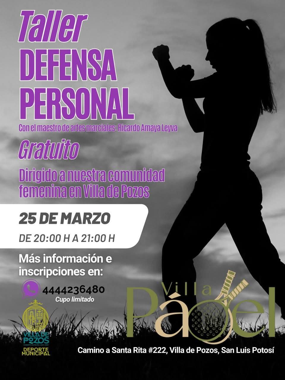 VILLA DE POZOS PROMUEVE TALLER DE DEFENSA&nbsp;PERSONAL