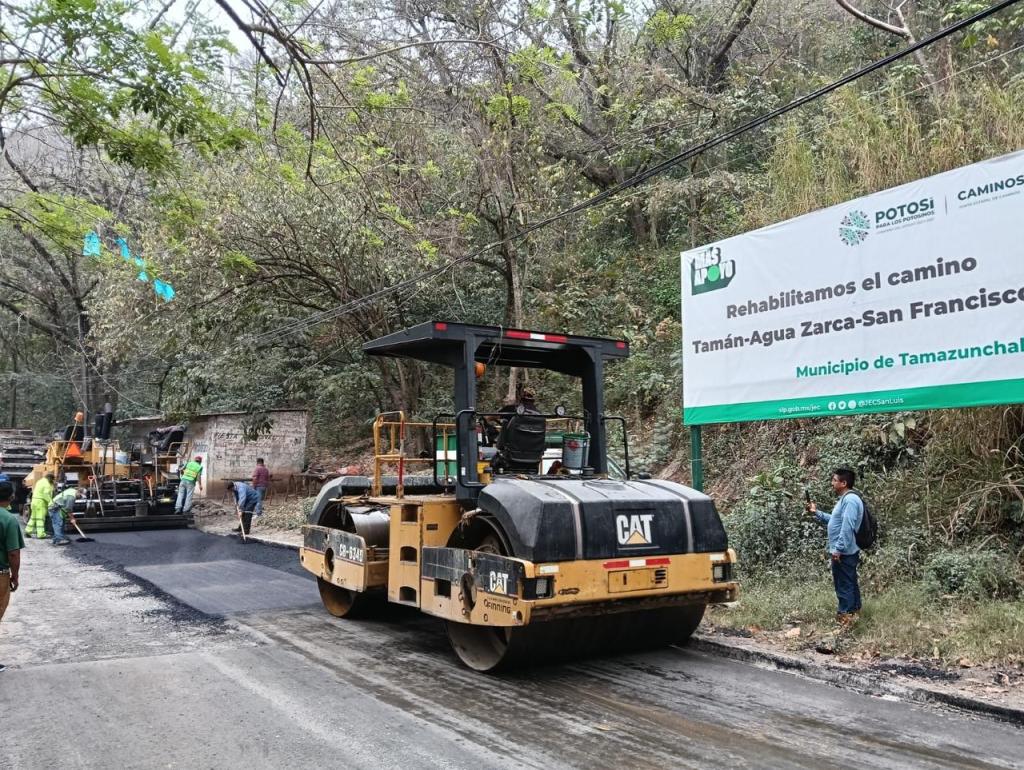 EL ESTADO REPORTA AVANCE DEL 70 POR CIENTO EN CAMINO TAMÁN-SAN FRANCISCO EN TAMAZUNCHALE