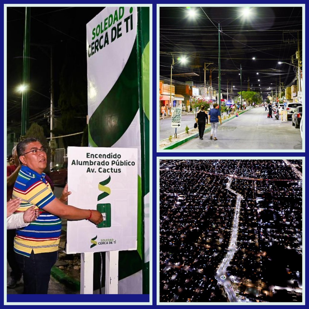 JUAN MANUEL NAVARRO ENCIENDE INTEGRAL ALUMBRADO TIPO LED EN EL SECTOR ORIENTE DE SOLEDAD