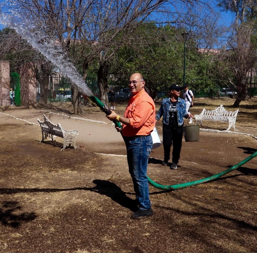 IMPLEMENTARÁN SISTEMA DE RIEGO Y SE REPARA PLANTA TRATADORA DEL PARQUE DE MORALES ALCALDE ENRIQUE&nbsp;GALINDO.