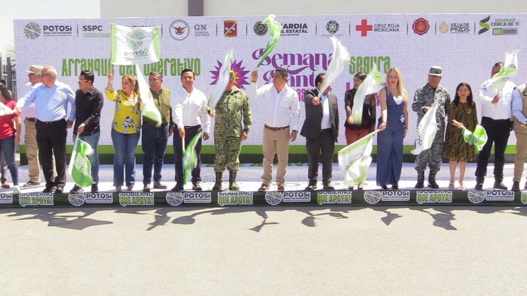 GOBERNADOR RICARDO GALLARDO DIO EL BANDERZO AL OPERATIVO SEMANA SANTA SEGURA&nbsp;2025.