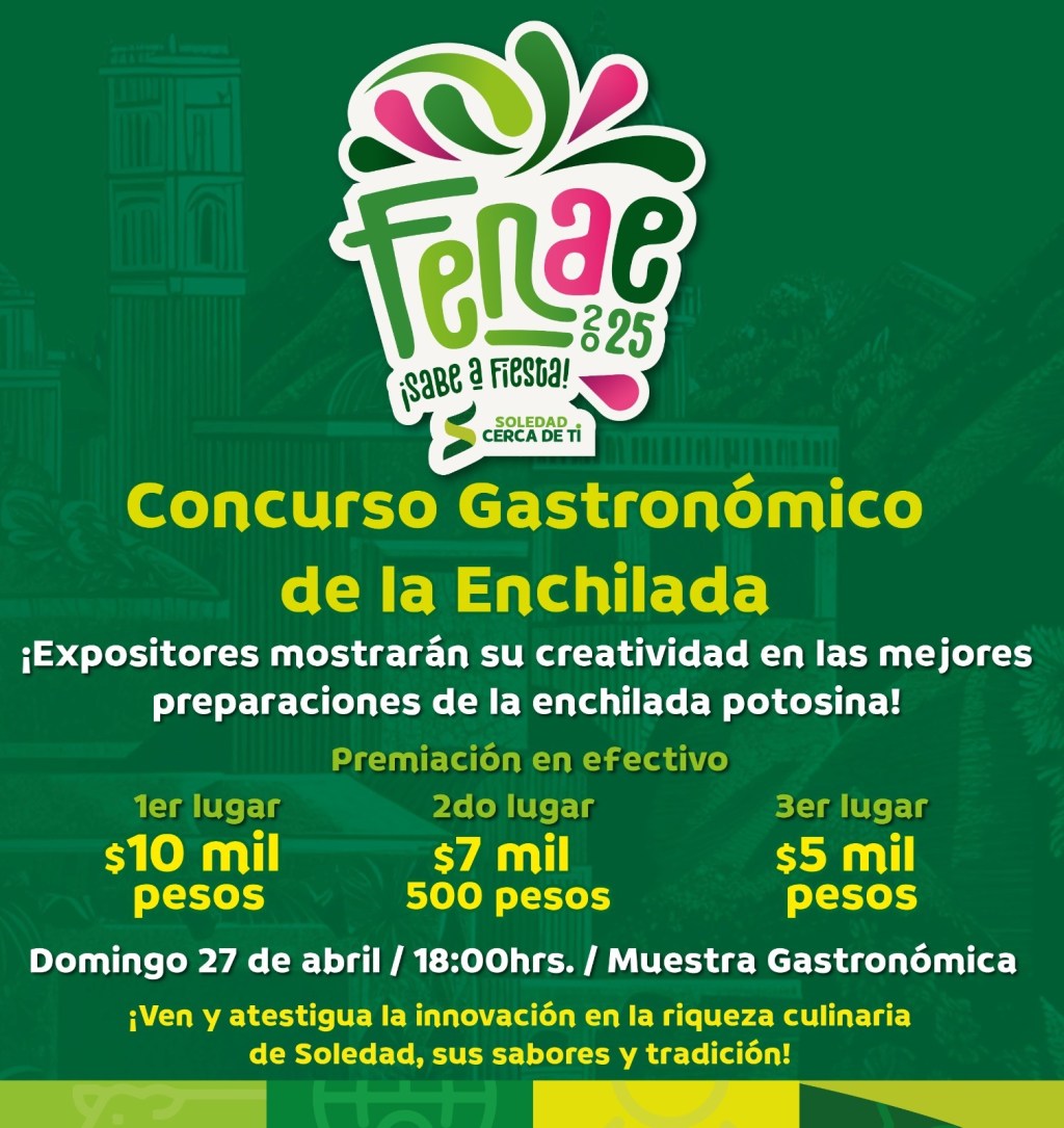 SABOR, TRADICIÓN E INNOVACIÓN: ENCHILADAS SERÁN PROTAGONISTAS DEL ESPERADO CONCURSO GASTRONÓMICO EN LA FENAE&nbsp;2025