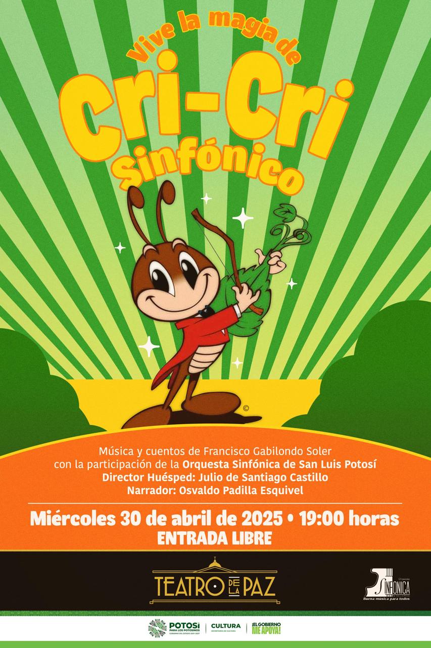 INVITAN A CONCIERTO GRATUITO SINFÓNICO DE&nbsp;CRI-CRI