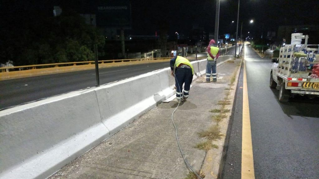 Con trabajos nocturnos, Gobierno de la Capital refuerza la seguridad vial en Salvador&nbsp;Nava