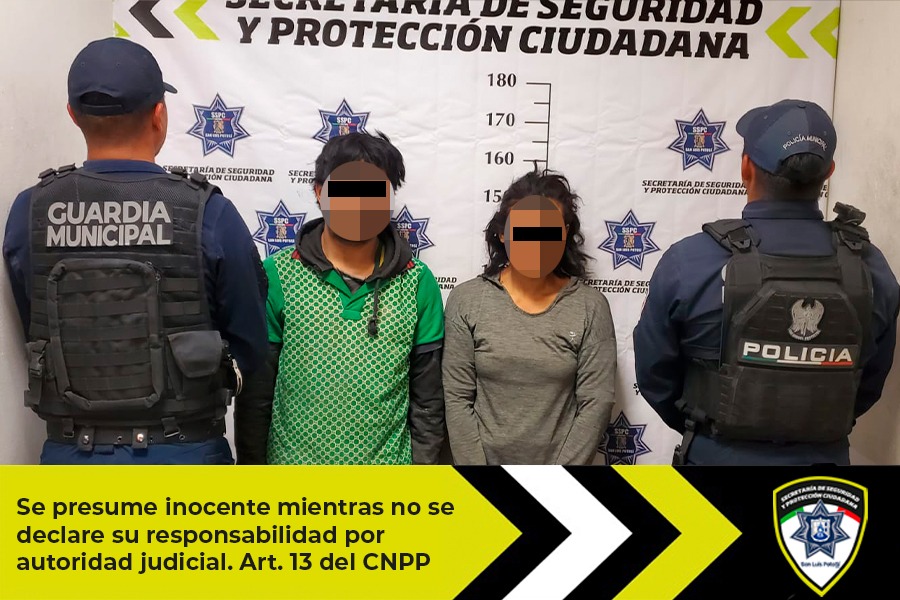 En la colonia Los Vergeles, oficiales de Guardia Municipal detienen a una pareja señalada por&nbsp;allanamiento