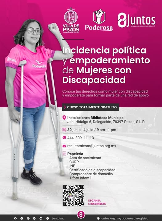 VILLA DE POZOS FORTALECE DERECHOS DE MUJERES CON&nbsp;DISCAPACIDAD