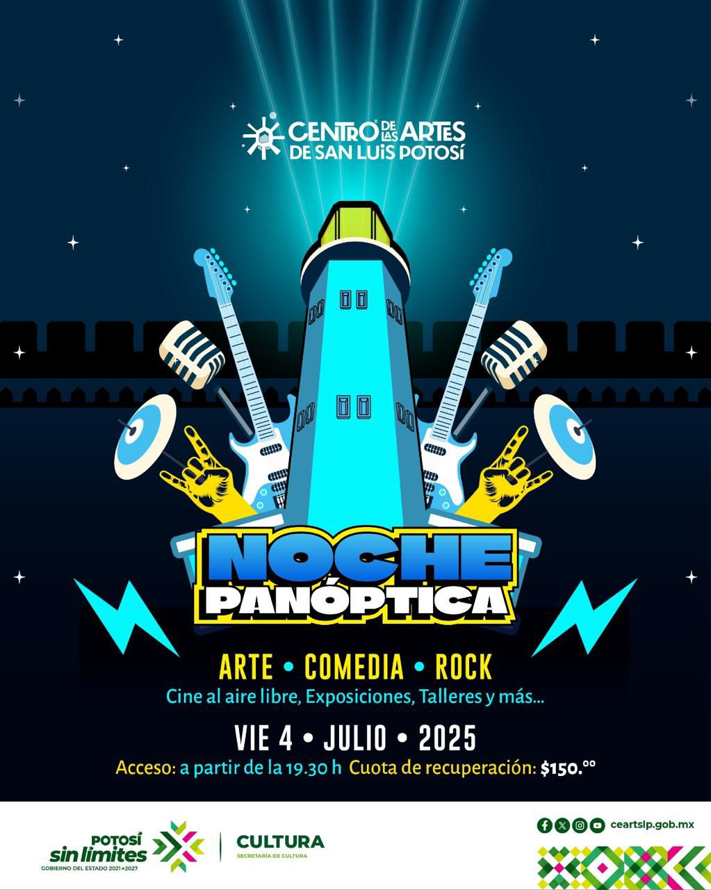 ROCK, CINE, ARTE, COMEDIA Y EXPOSICIONES OFRECE CEART EN NOCHE&nbsp;PANÓPTICA