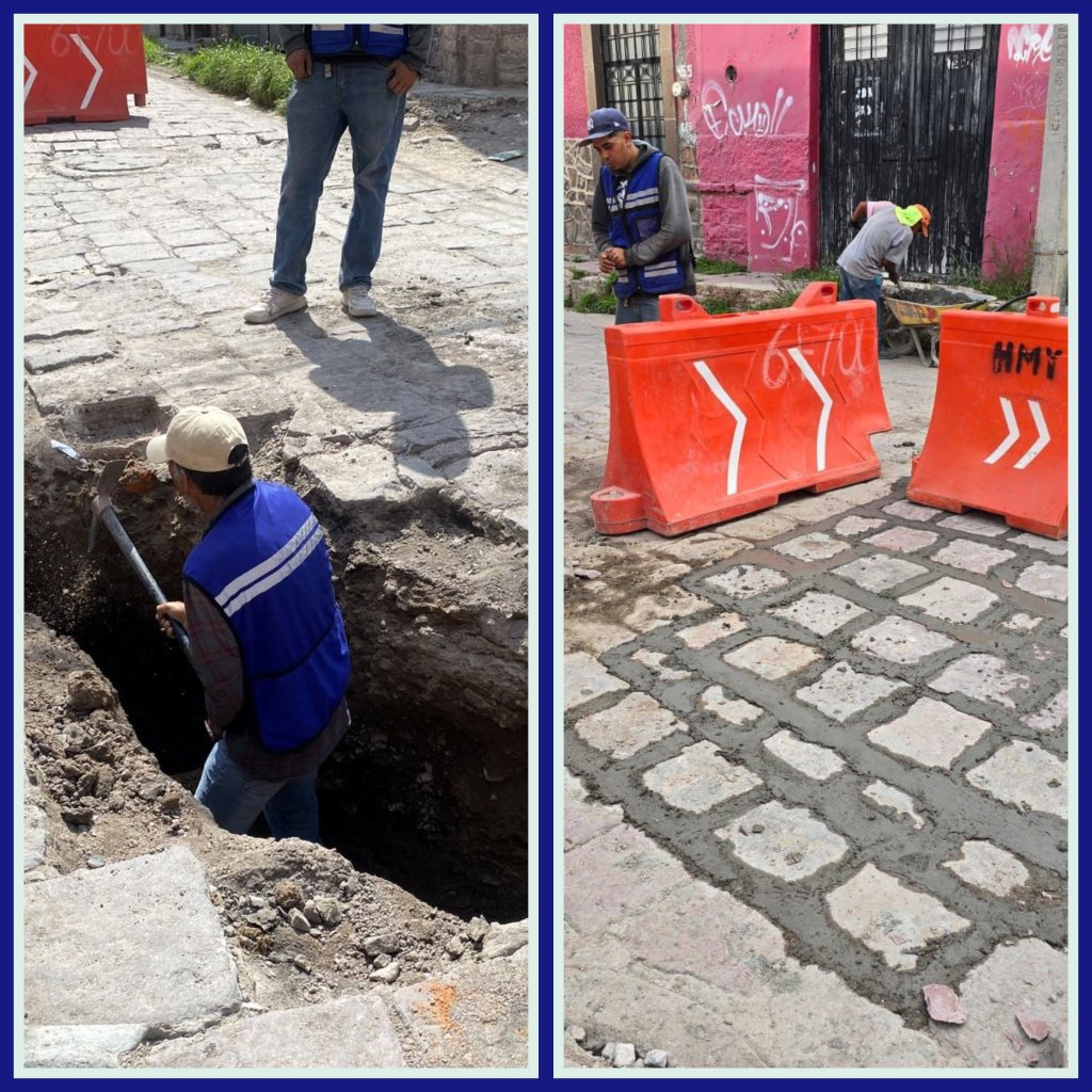 Gobierno de la Capital repara de inmediato hundimiento en calle Negrete, en el Barrio de San&nbsp;Sebastián
