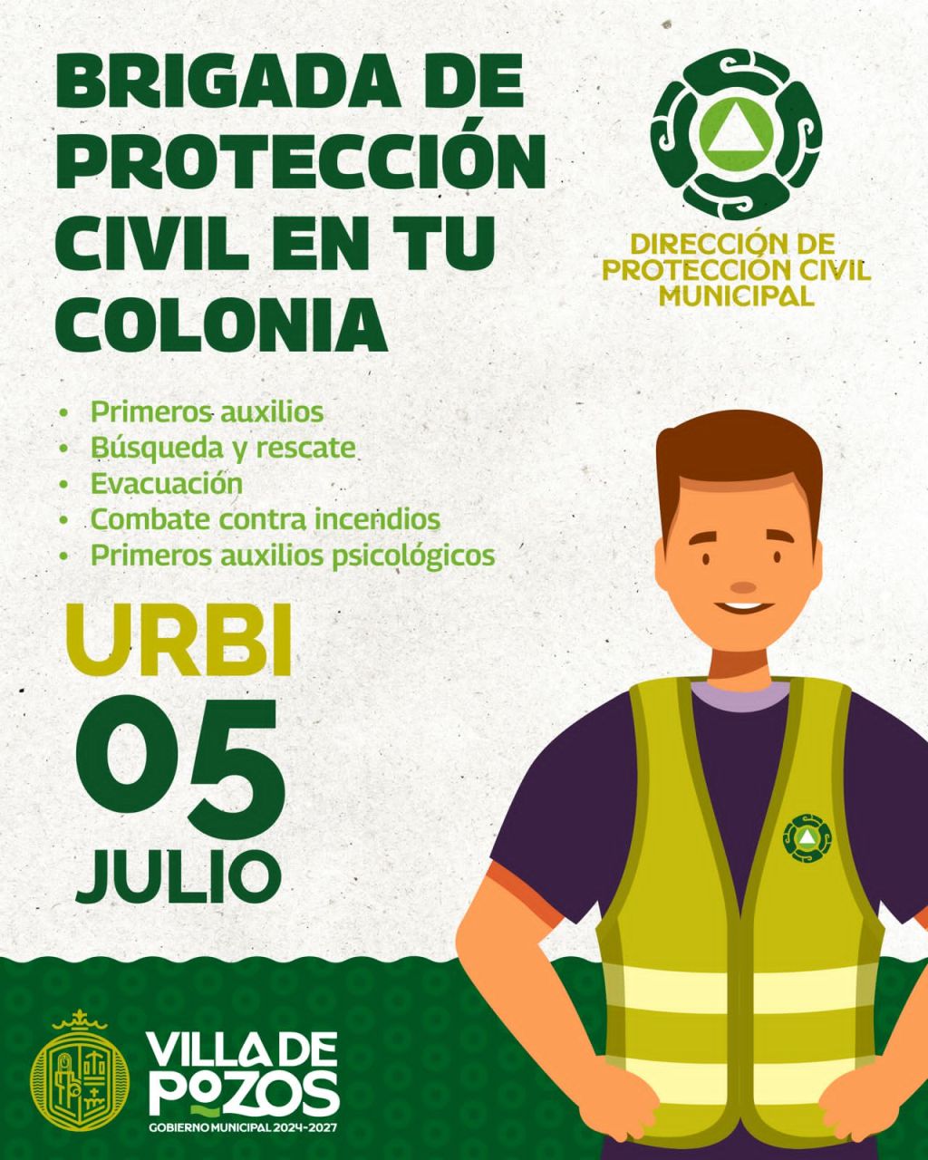 VILLA DE POZOS INICIA CON “BRIGADA DE PROTECCIÓN CIVIL EN TU&nbsp;COLONIA”