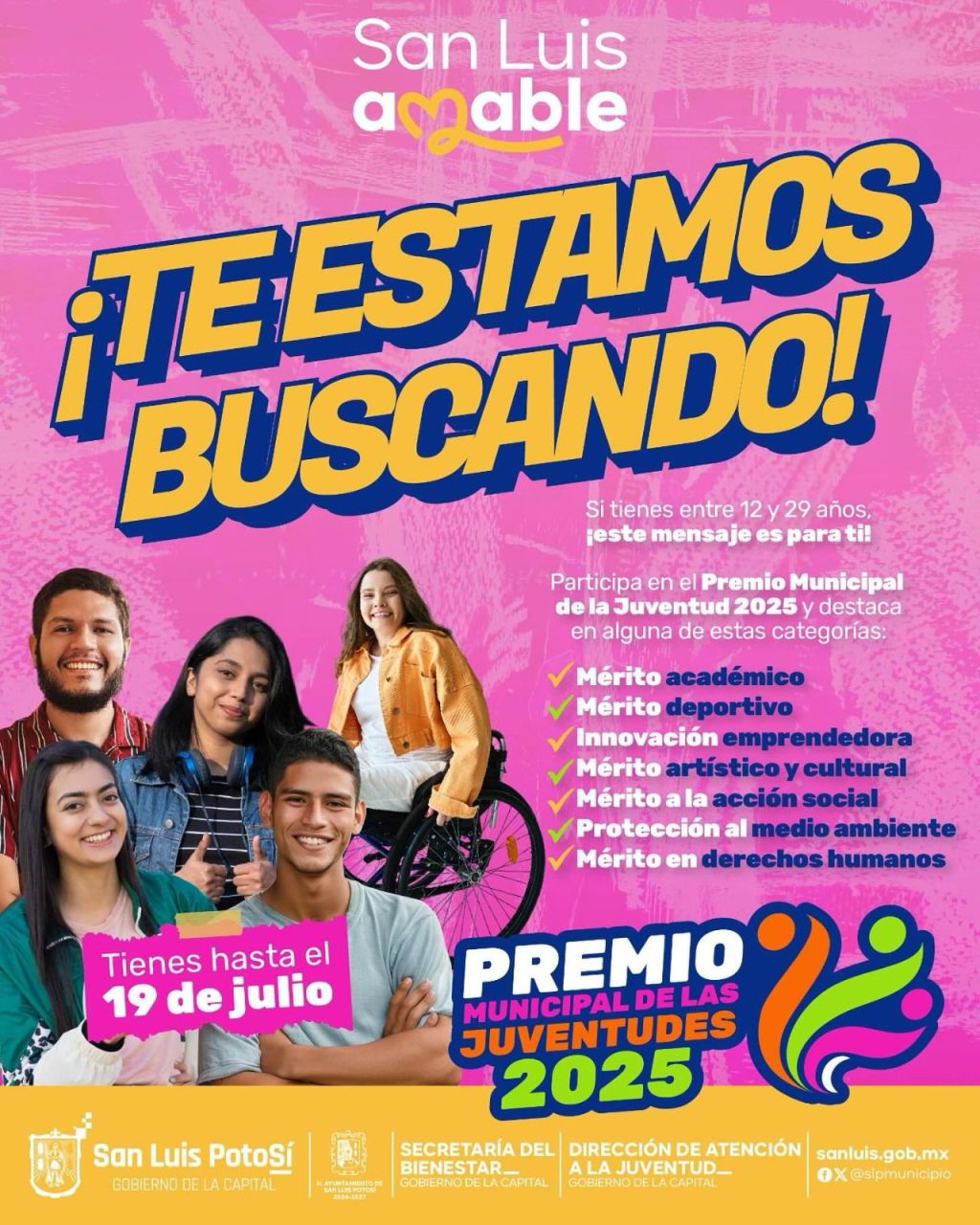 Con Premio Municipal de la Juventud 2025, Ayuntamiento de SLP reconoce el talento de las y los jóvenes&nbsp;Capitalinos