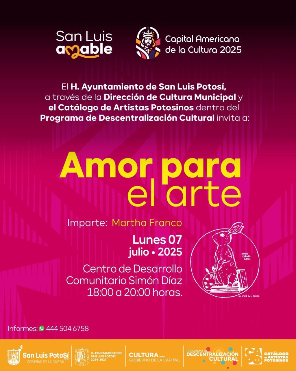 Taller Amor para el arte, con Martha Franco, nuevamente en el Centro Comunitario Simón&nbsp;Díaz