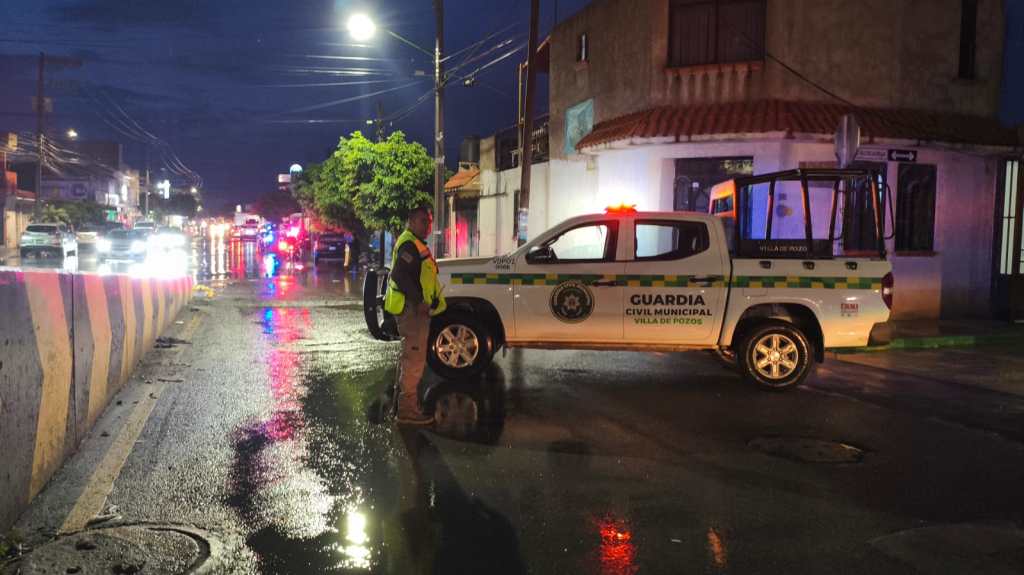 VILLA DE POZOS INTENSIFICA RECORRIDOS DE SEGURIDAD ANTE&nbsp;LLUVIAS